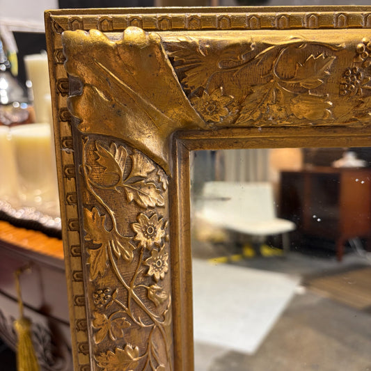 VTG Large Ornate Gold Giltwood Mirror, 37"W x 47"H x 2"D
