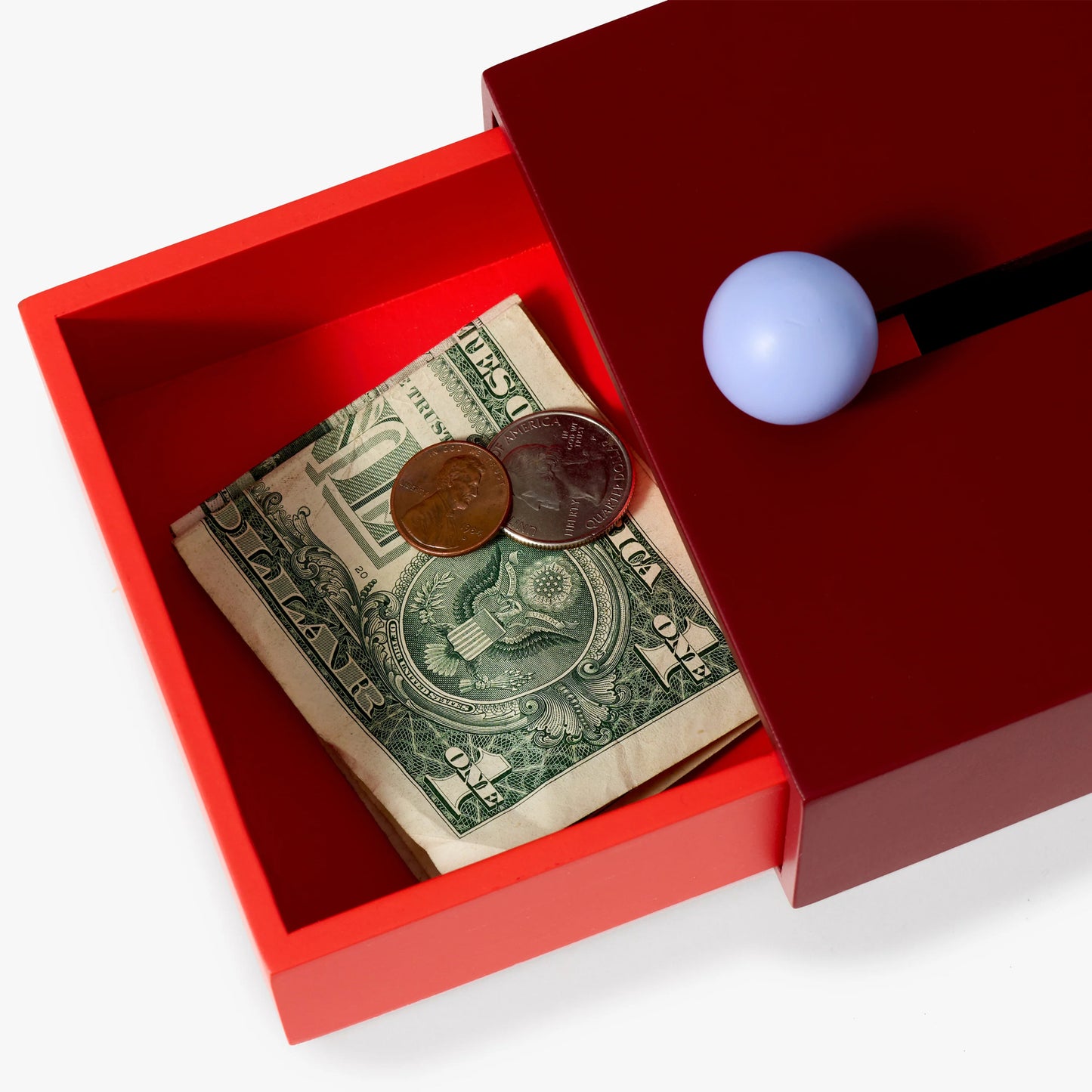 Areaware Cache Box, Small, Red / Orange / Lavender, 4.8" W x 4.8" D x 3.2" H