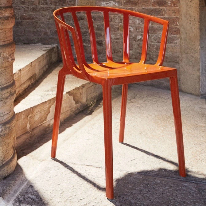 Venice Dining Chair (Set of 2), Rusty Orange, 20.7"W x 20"D x 29.5"H