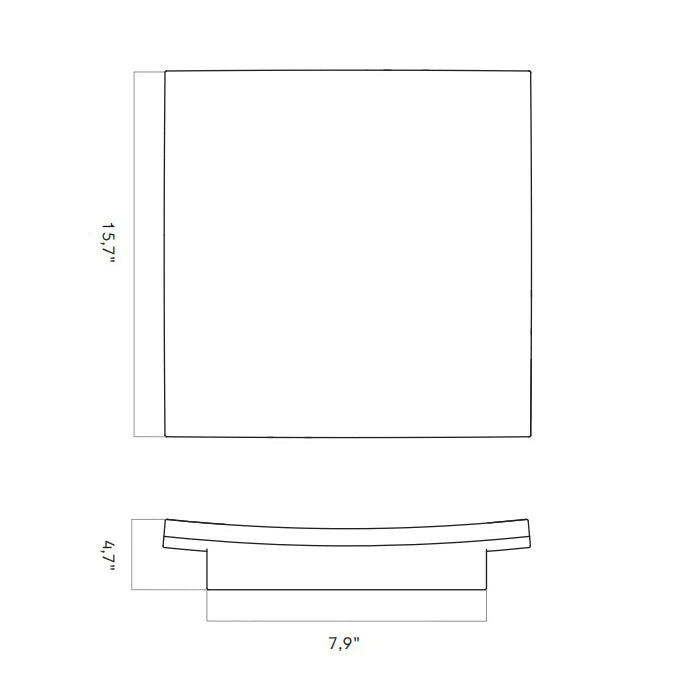 Audo Copenhagen Relevé Platter, Dark Brown, Acacia Wood, 7.9" W x 15.7" D x 4.7"