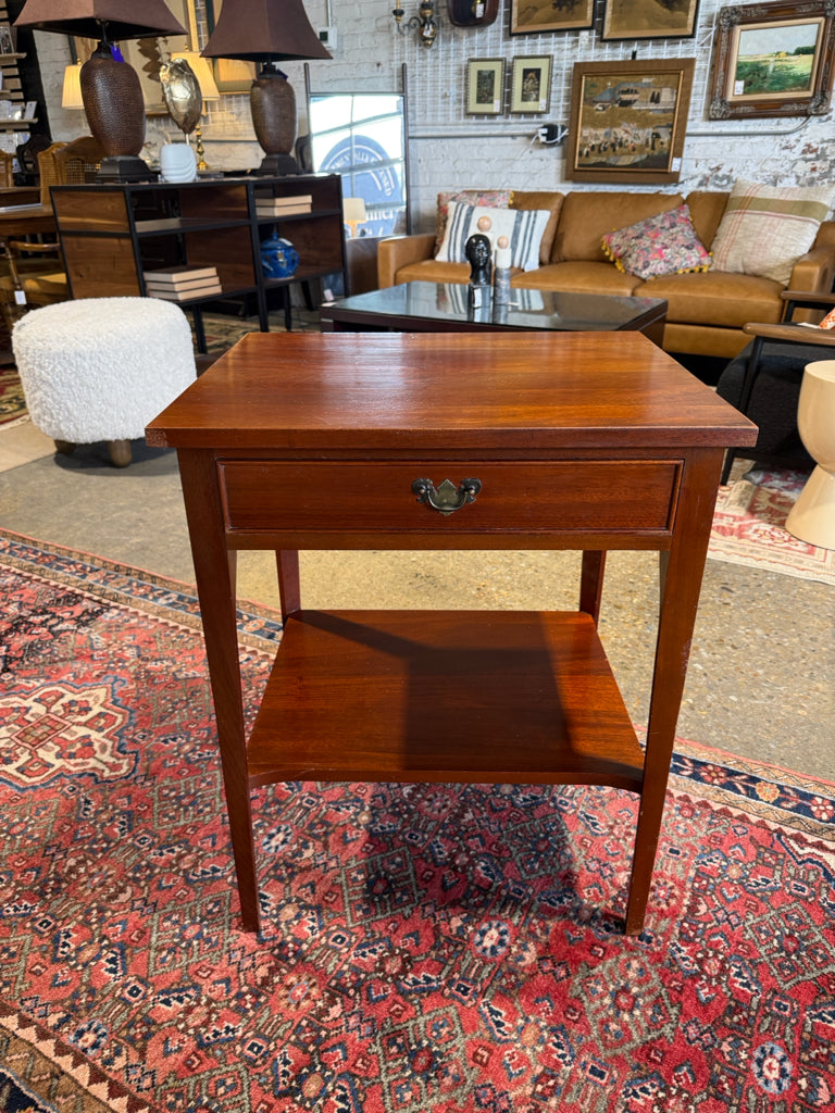 VTG (1969) Craftique side table, walnut, 23"W x 19"D x 29"H