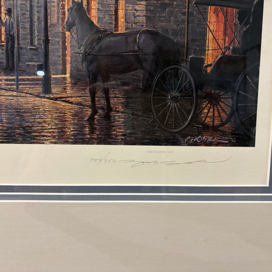Signed & #d Print "Old Town Alexandria by Moonlight by JohnBarber, 40"W x 30"H