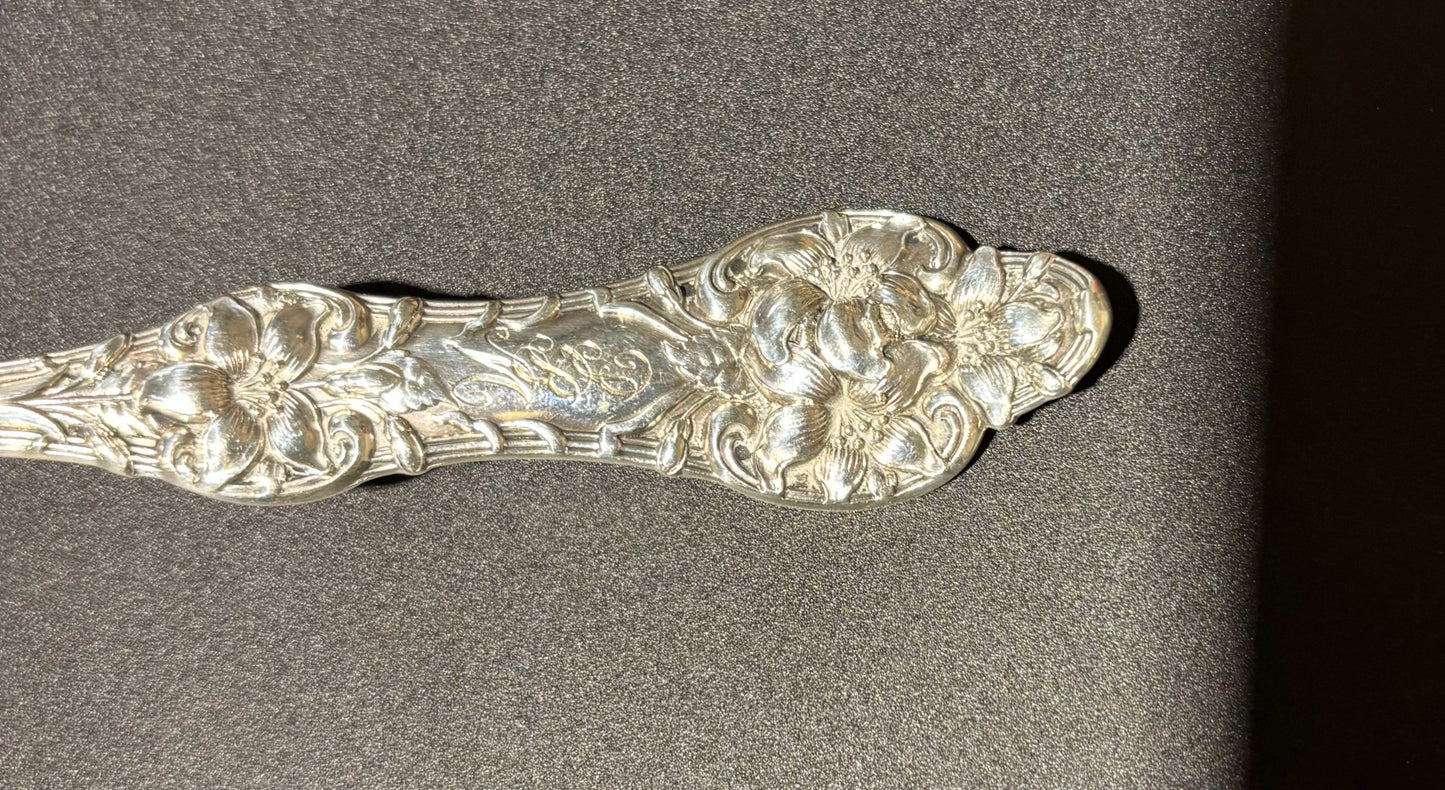 Old Orange Blossom Berry Spoon  9.25" L x 2.5" W