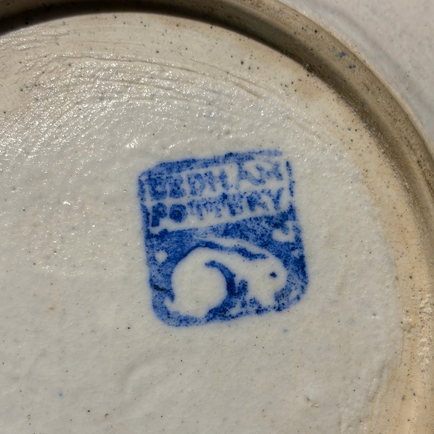 Vintage Dedham Pottery Lotus Plate, 6"Dia x 1"D