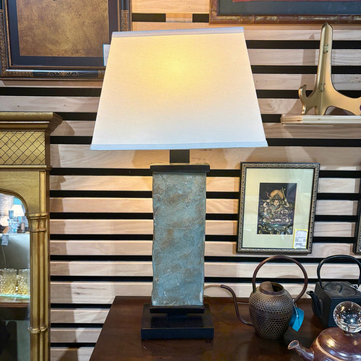 Hanover Slate Table Lamp, 15"W x 9.5"D x 29"H