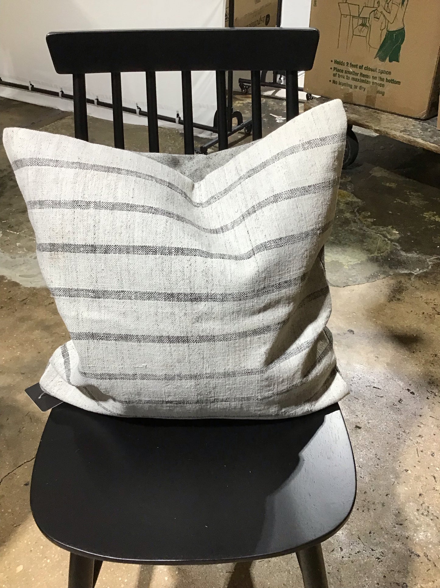 "One of a Kind" Pillow COVER ONLY Striped 18"L x 18" W