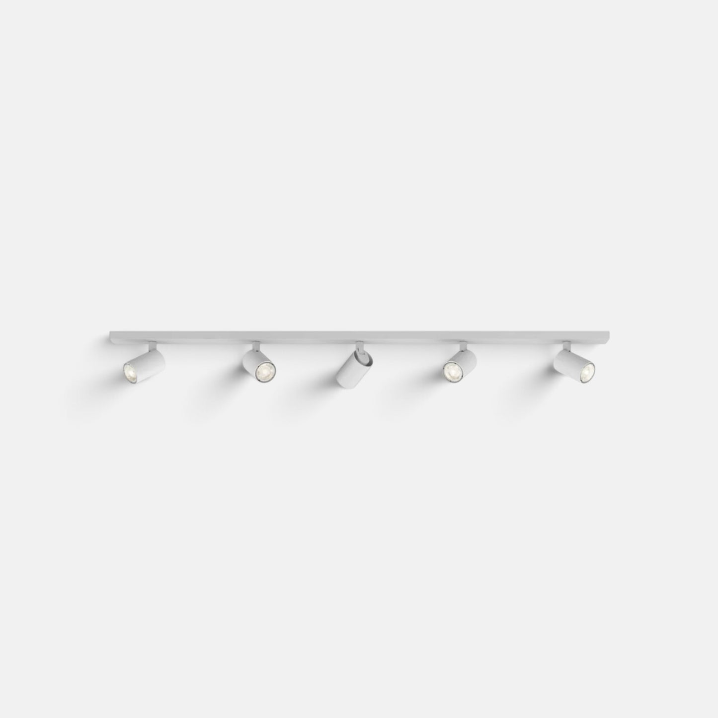 Astro Lighting Ascoli Track 5 Light Textured White, 47.2"W x 4.3"D x 5.1"H