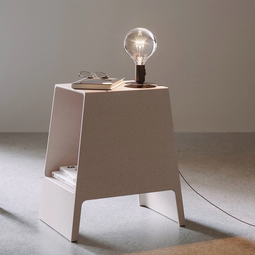 Tomo Side Table, Eco Light Brown, 11"W x 16"D x 18"H