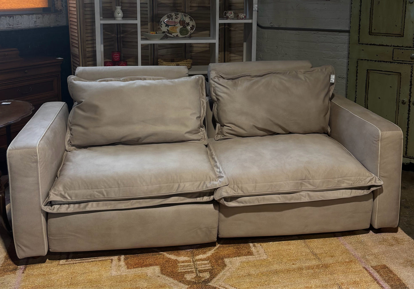 Homebody, Shell sofa 2 seat w/recliners, 91" W x 38.5" D x 37" H