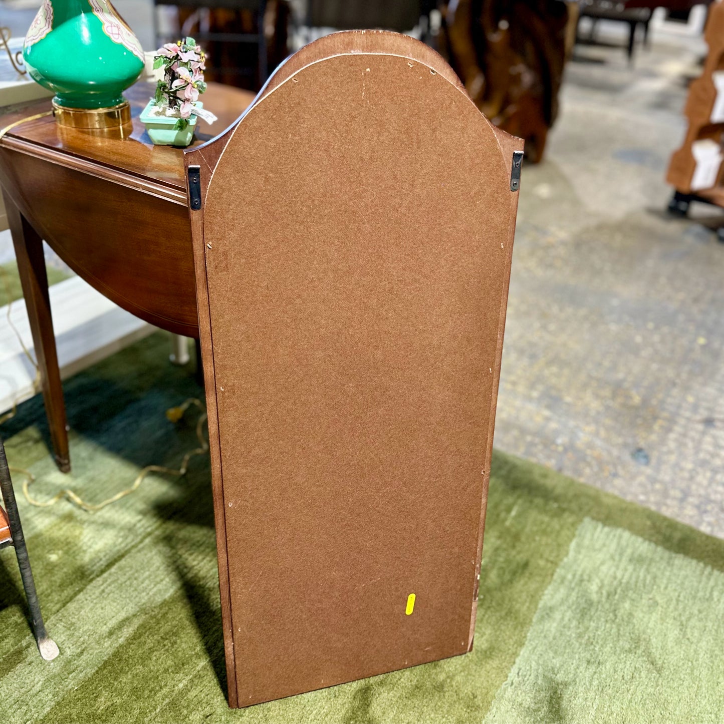 Half Length Narrow Mirror, Mahogany, 38" L x 16" W