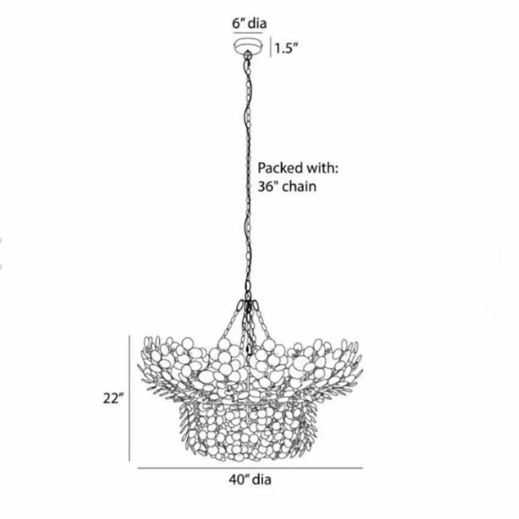 Bilal Chandelier, 40"Dia