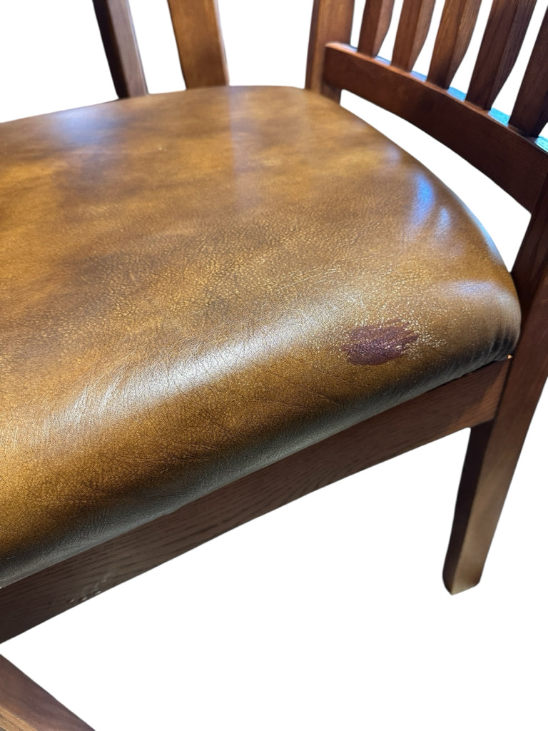 Keller Mission-style dining table w/8 chairs, 2 leaves, 65.5"- 113.5"L x 43.5"W