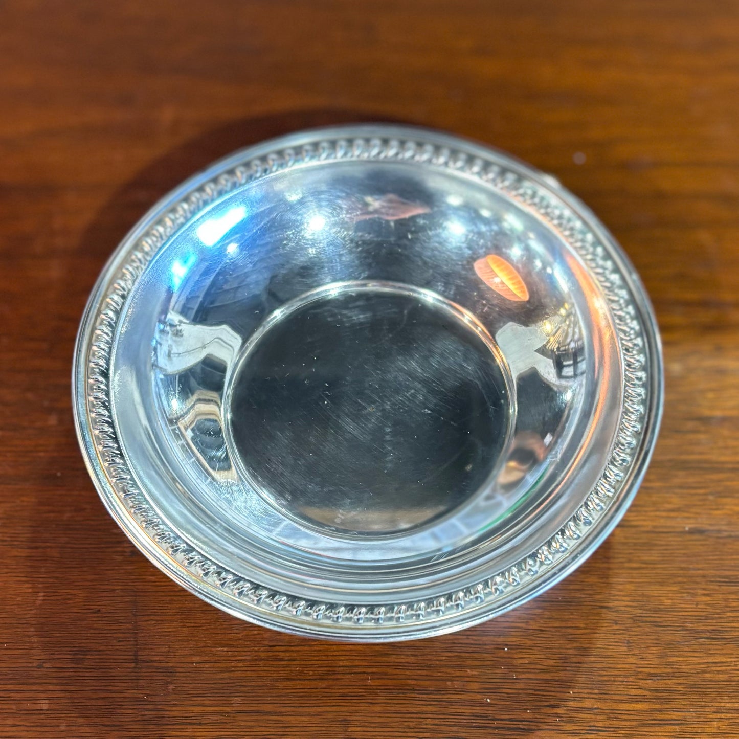 Silverplate Trinket Dish, 5.75"Dia x 1"H