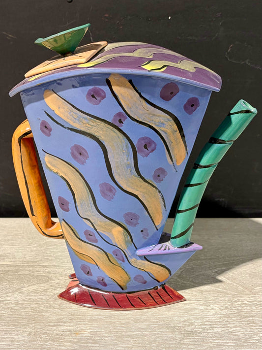 VTG Whimsical Ceramic Teapot, 9.5"W x 5.75"D x 11.5"H