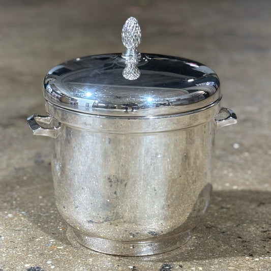 Vintage Sheffield Silverplate Ice Bucket 9" W x 7" D x9" H