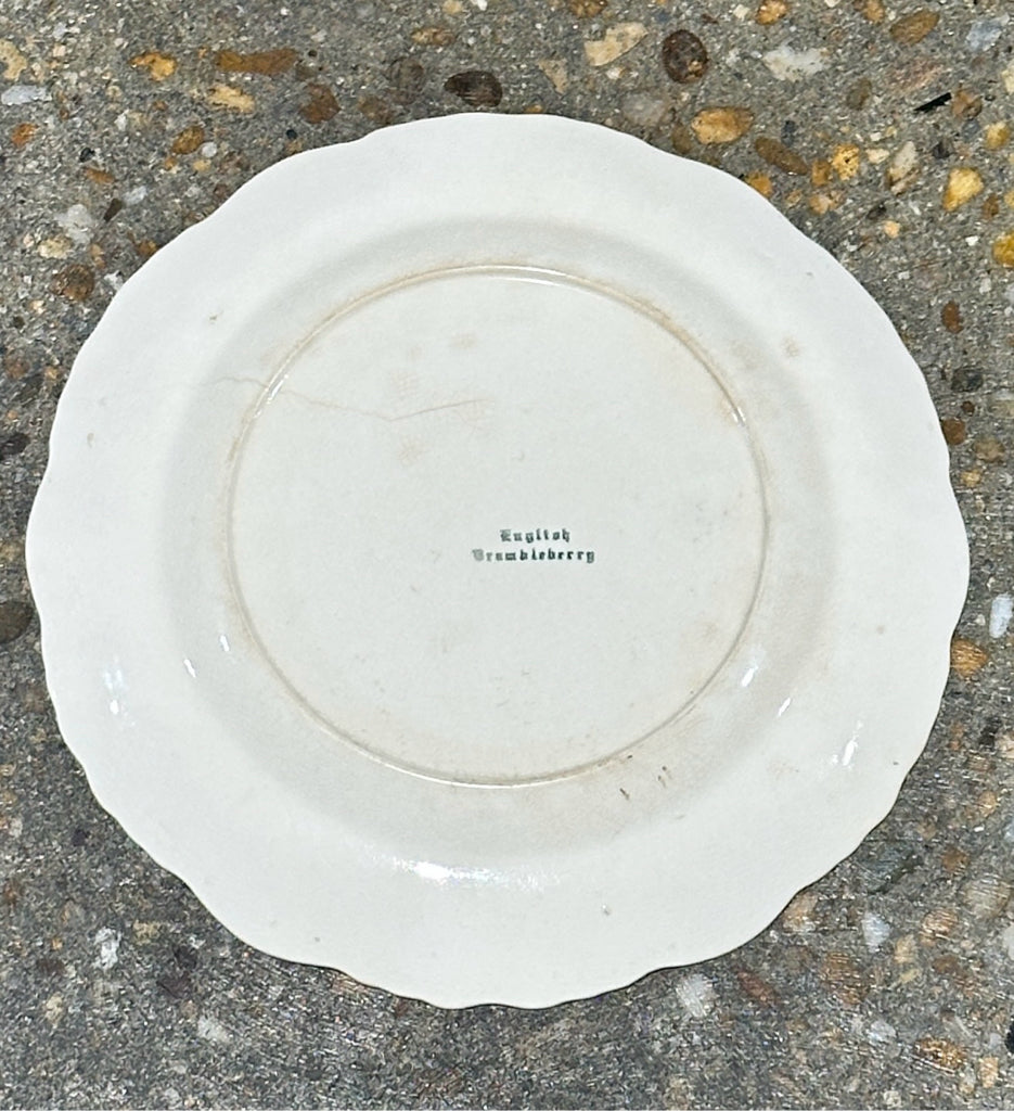 Vintage English Brambleberry plate, as is, 10"D