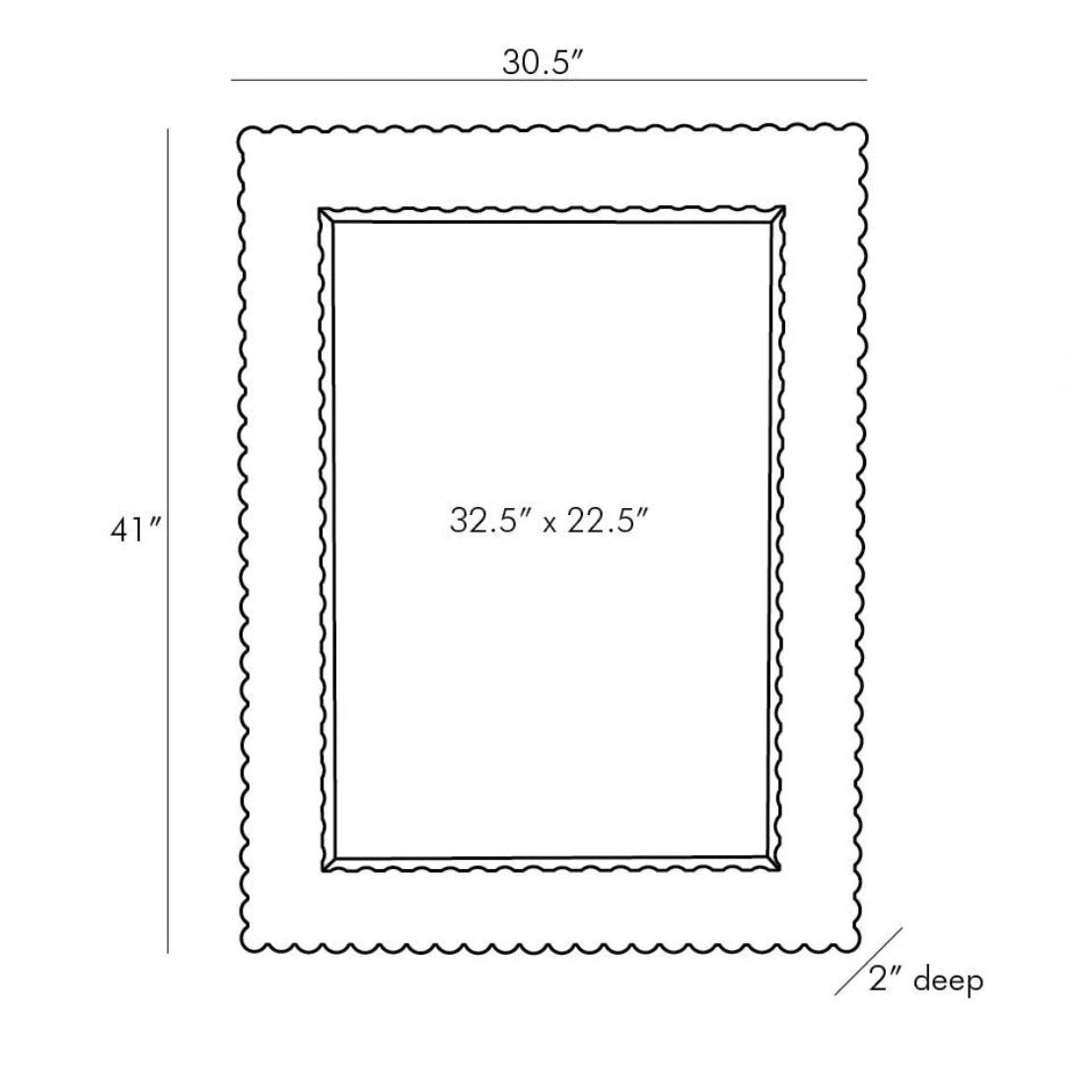 NEW Arteriors Paxton mirror, (AS IS), 30.5" W x 41" D x 2" H