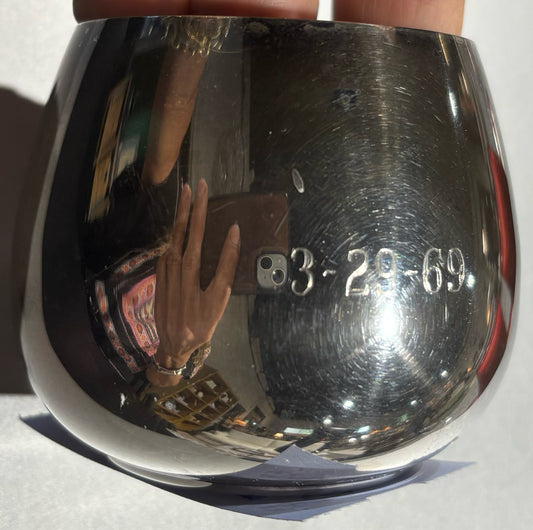 WM Rogers Silverplate Cup - Engraved 3-29-69