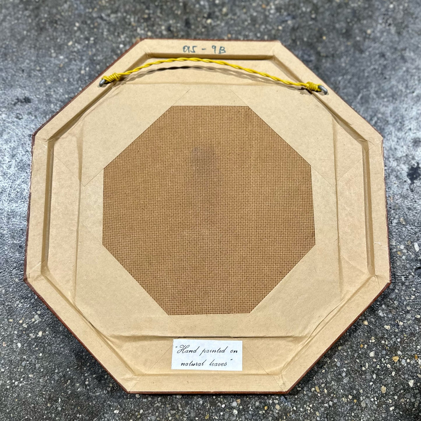Manila Jeepney Octagon Painting, Leaves Canvas, 12" Dia