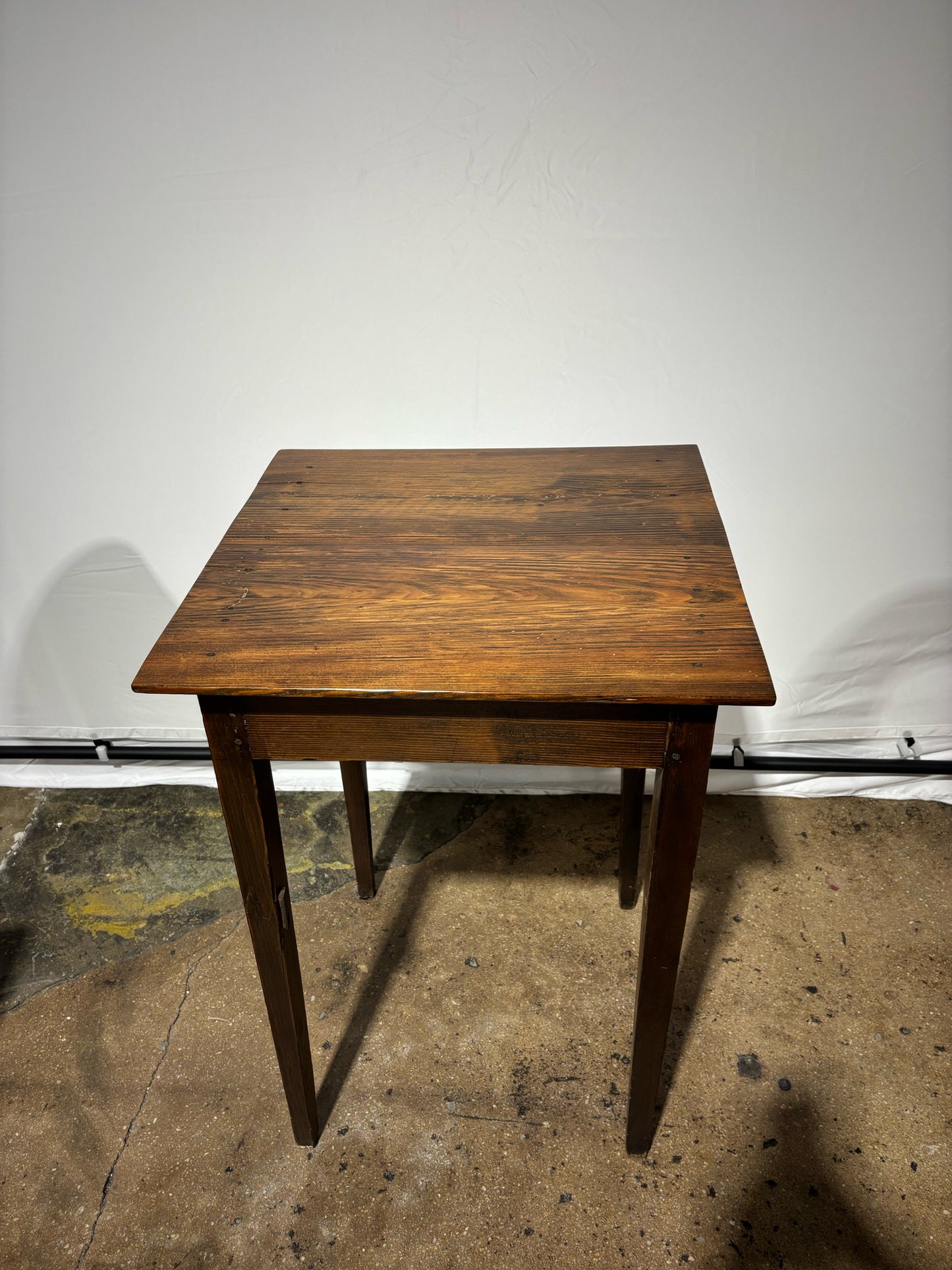 Antique Petite Wooden Side Table, 20"Lx20.5"Wx30"H