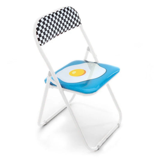NEW Blow-Studio Job Folding Chair, Egg, 17.3"W x 18.1"D x 31.1"H