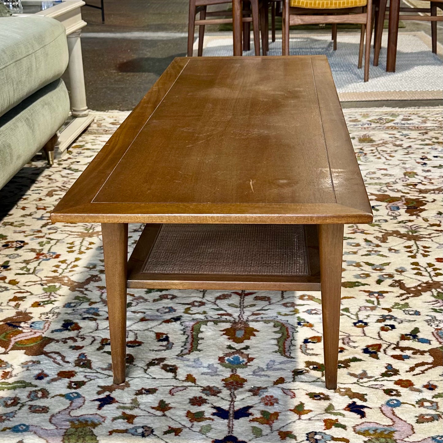 Vintage MCM Rectangular Coffee Table w/ Lower Shelf, 60" L x 19" W x 16.75" H