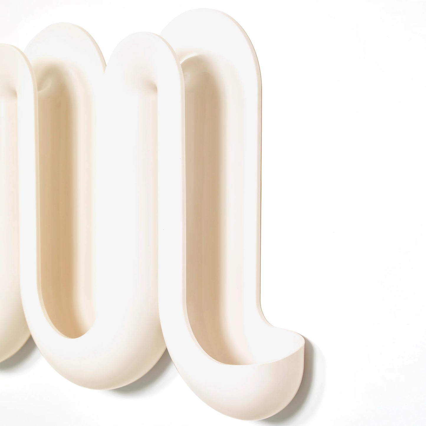 Heller Swell Wall Catchall & Coat Rack, Cream, 28.75" W x 3" D x 14" H