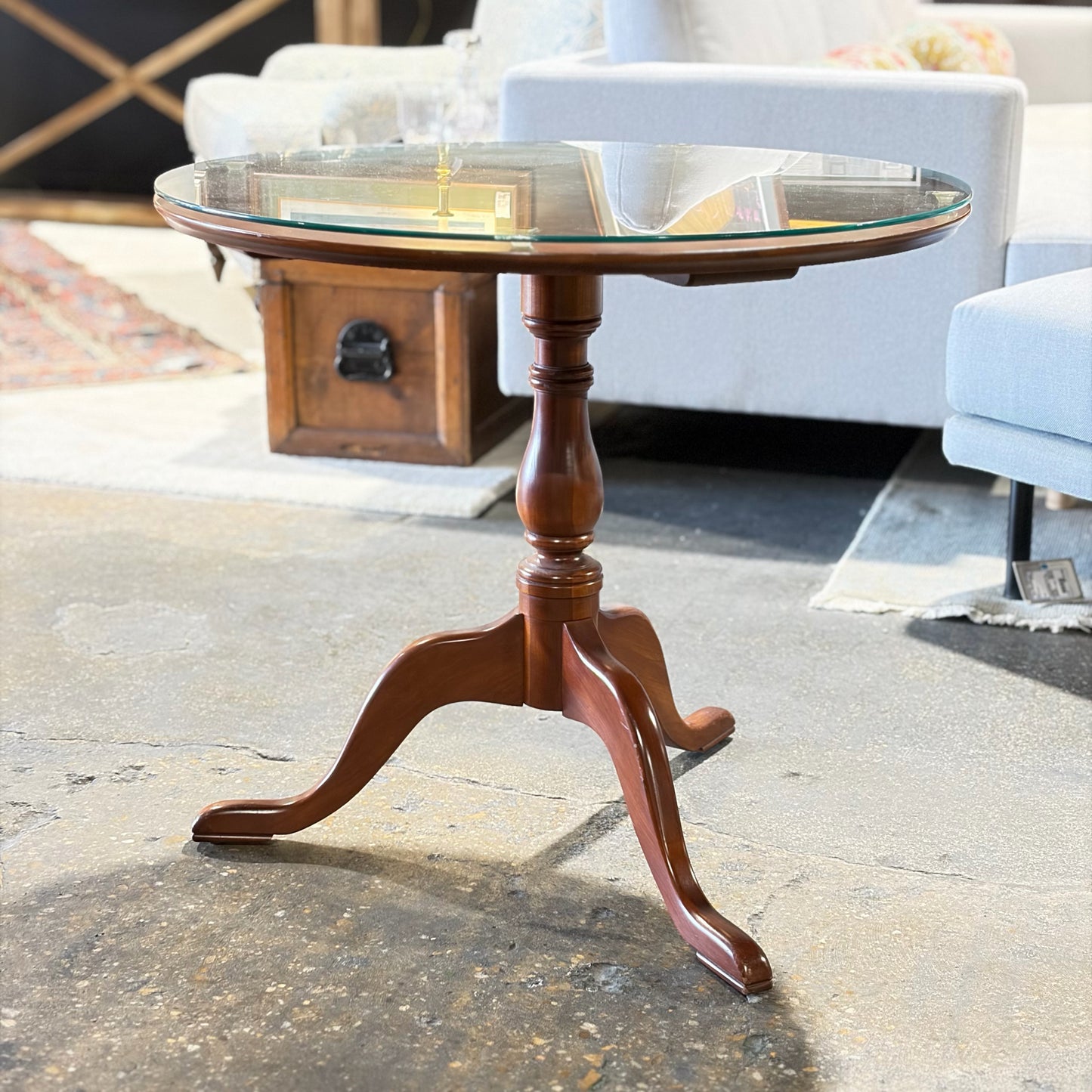 Harden "Bench Made" Tea Table, Glass Top Available, 29"W x 26.5"H