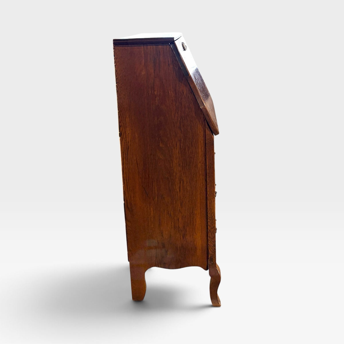 VTG Drop-front Secretary Desk, Oak, 27.5"W x 15"D x 43.25"H