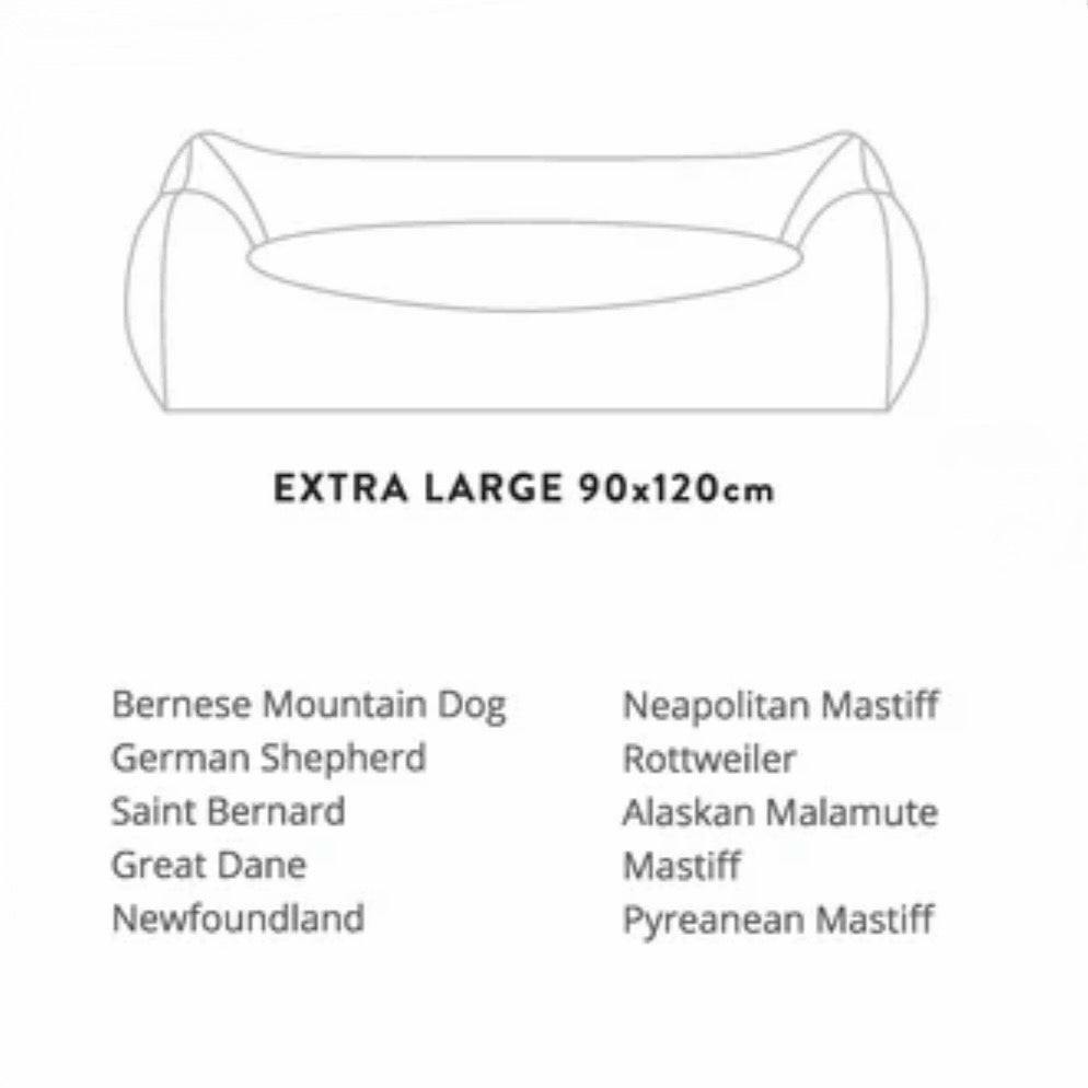 NEW XL Henri Dog Bed, Pebble Organic Cotton, 51.2"W x 39.4"D x 11.8"H
