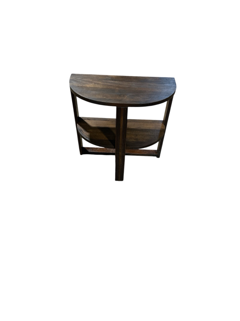 Demilune, single shelf, Side Table,22"W x 11"D x 22"H