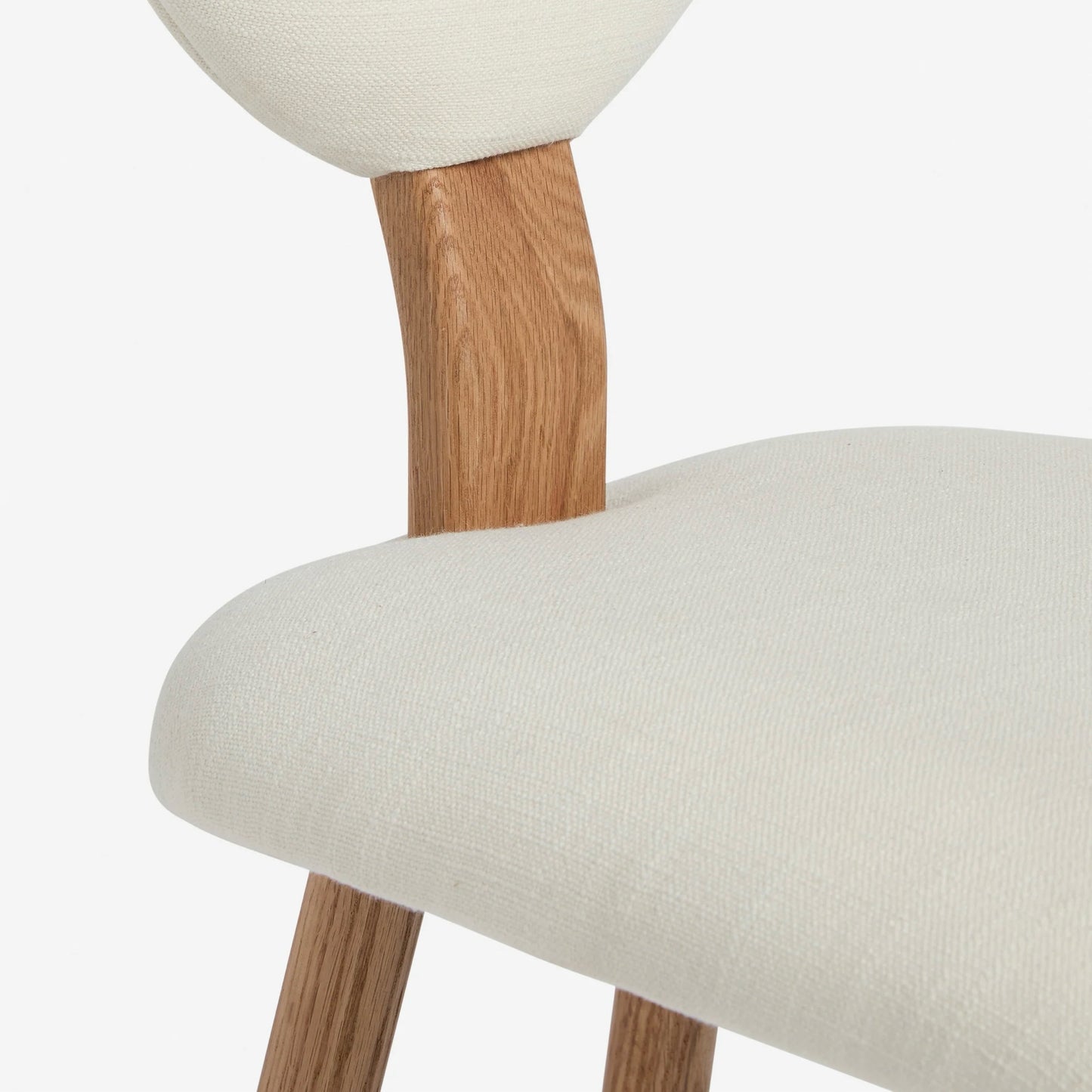 PAIR of Fontaine Dining Chairs by Aimee Song, Ivory Linen, 19" W x 22" D x 33" H