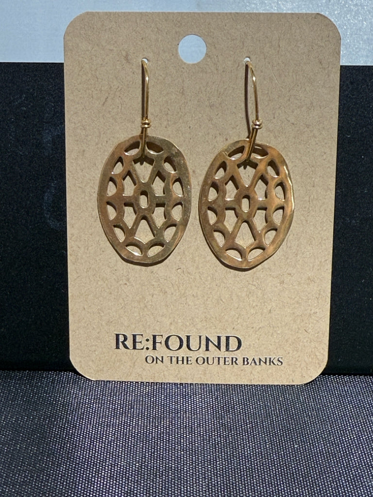 Brass earrings #810