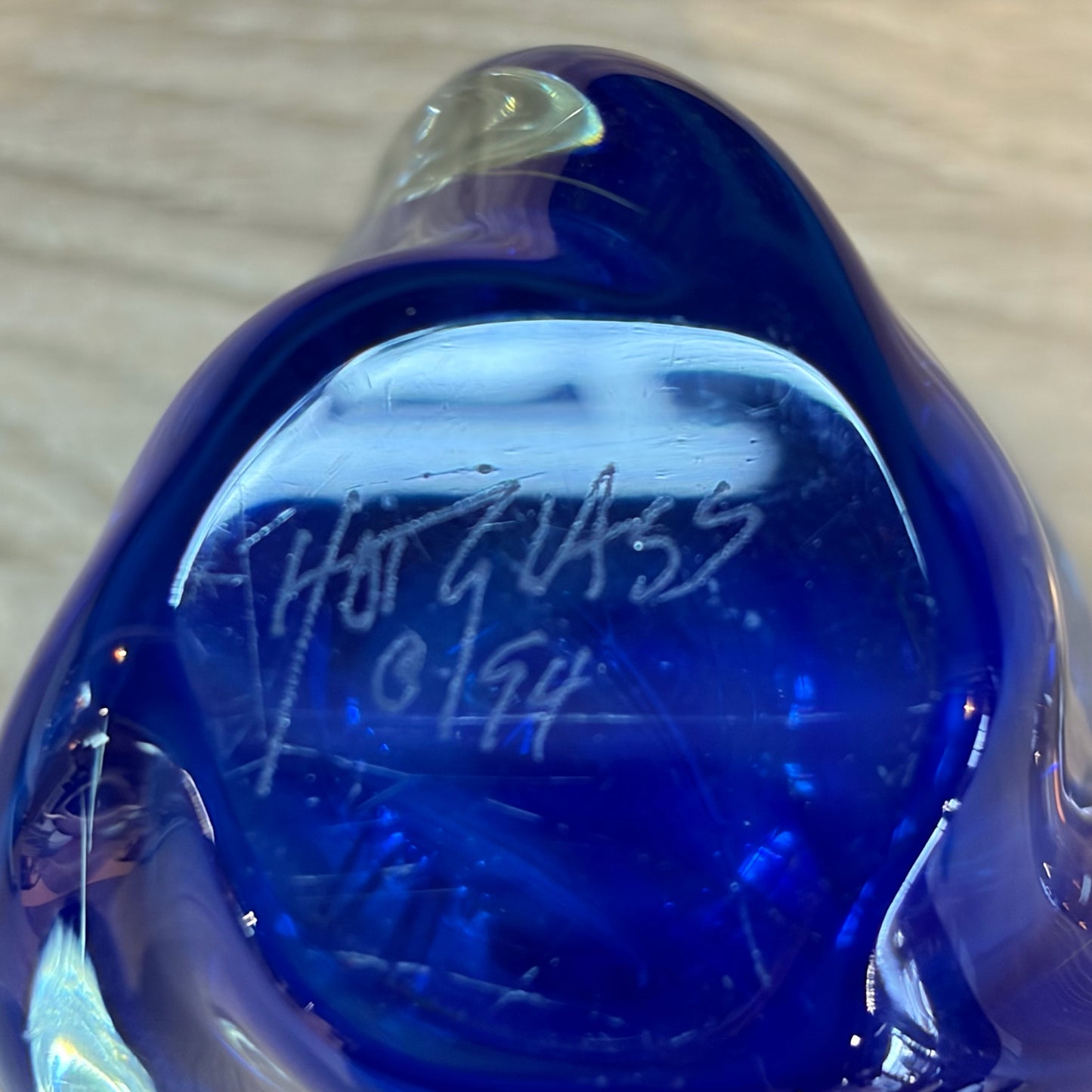 HotGlass Studio Handblown Glass Perfume Bottle, 6"H x 3"D