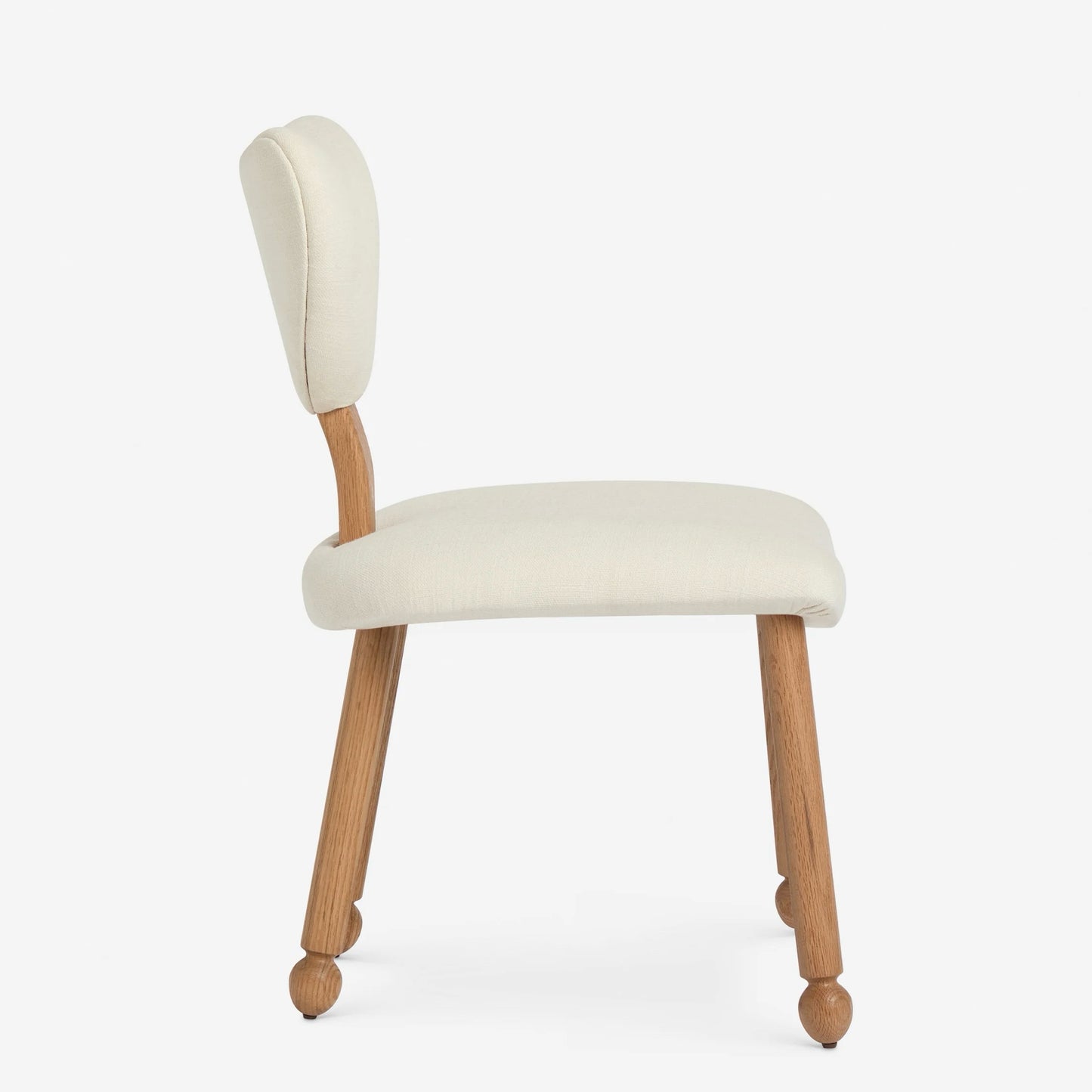 PAIR of Fontaine Dining Chairs by Aimee Song, Ivory Linen, 19" W x 22" D x 33" H