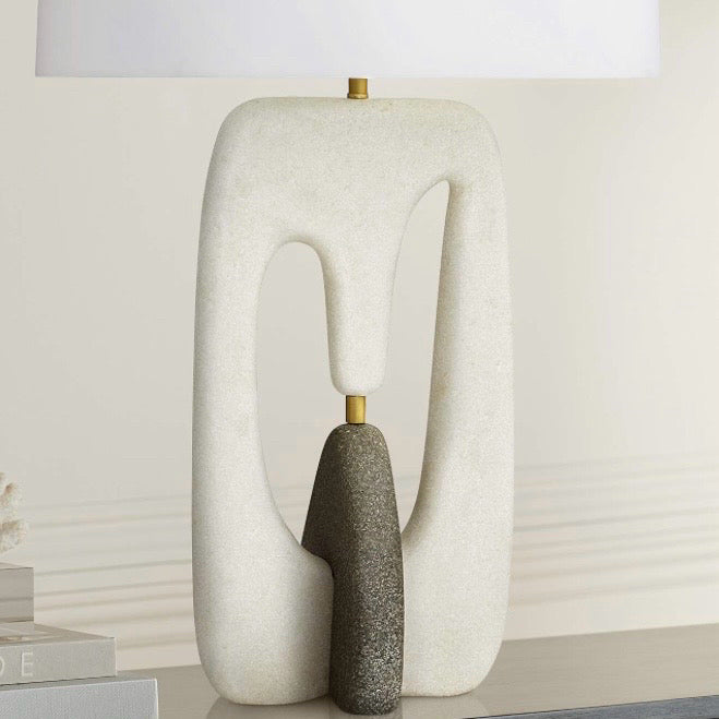 Harleen Lamp, 19"W x 12"D x 30.5"H, ( No Shade)