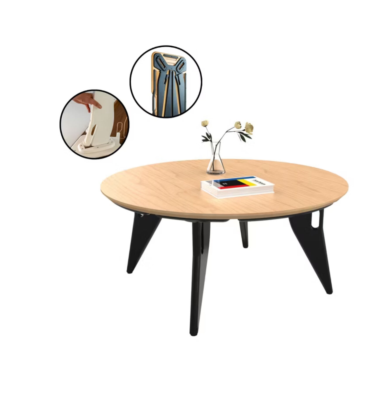Hoek Round Contemporary Coffee Table 34" round x 15" H