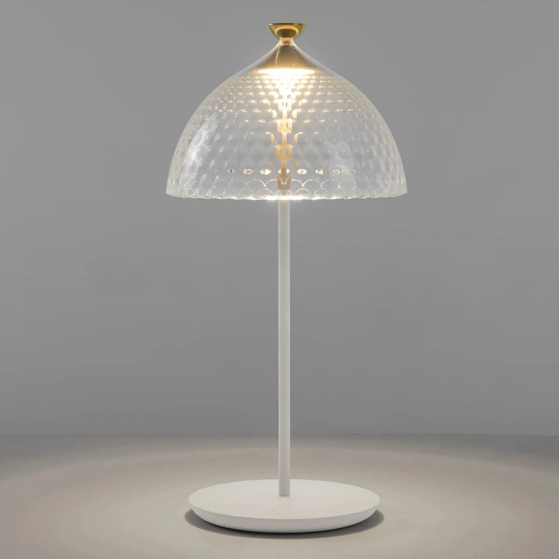Kartell Pumo Table Lamp, White, 7.9" W x 7.9" D x 16.9" H