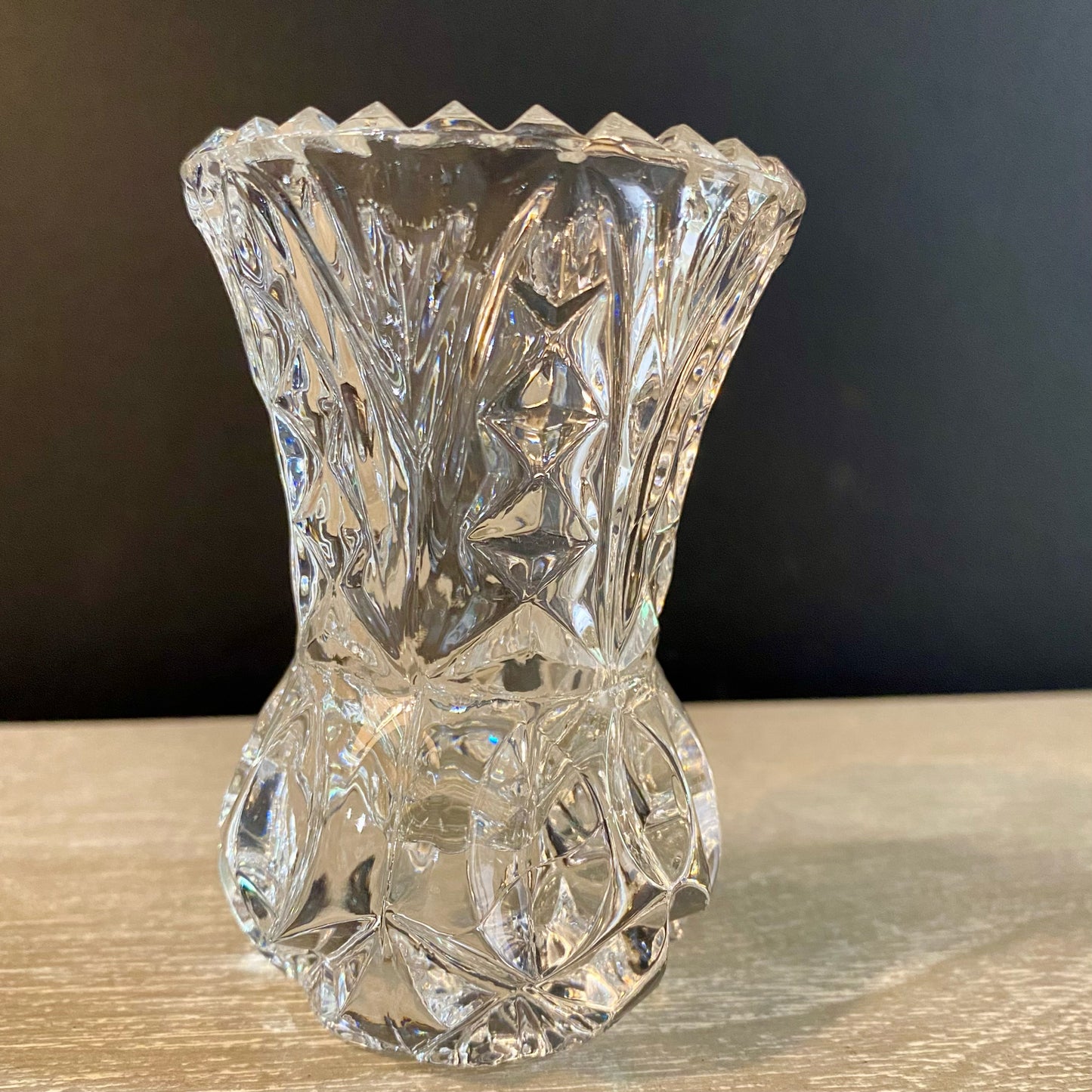 Zajecar Crystal Toothpick Holder, 4"H x 2.75"D