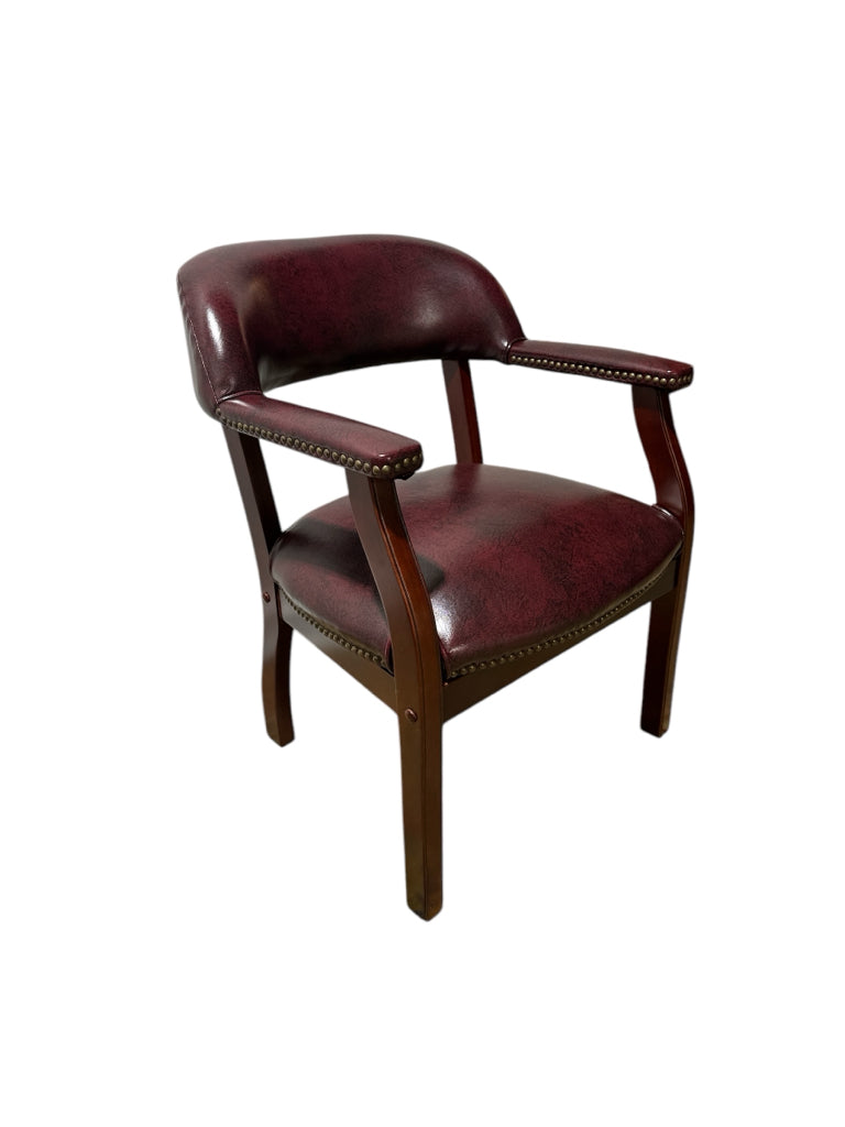 Leather Captain's office chair, 24"Wx20"Dx30"H