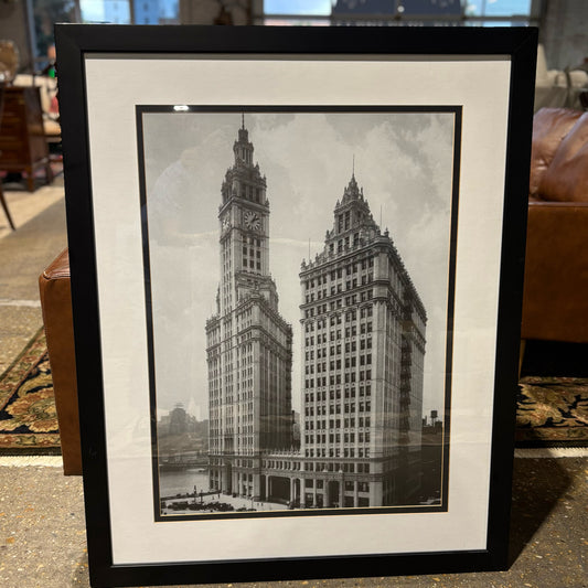 B/W Print, Wrigley Bldg Chicago, 33.25" W x 1" D x 41.5" H