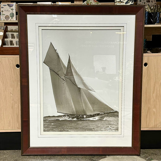 Cetonia 1911 Framed Sailboat Print by Beken of Cowes, 36.5" W x 1.5" D x 44.5" H