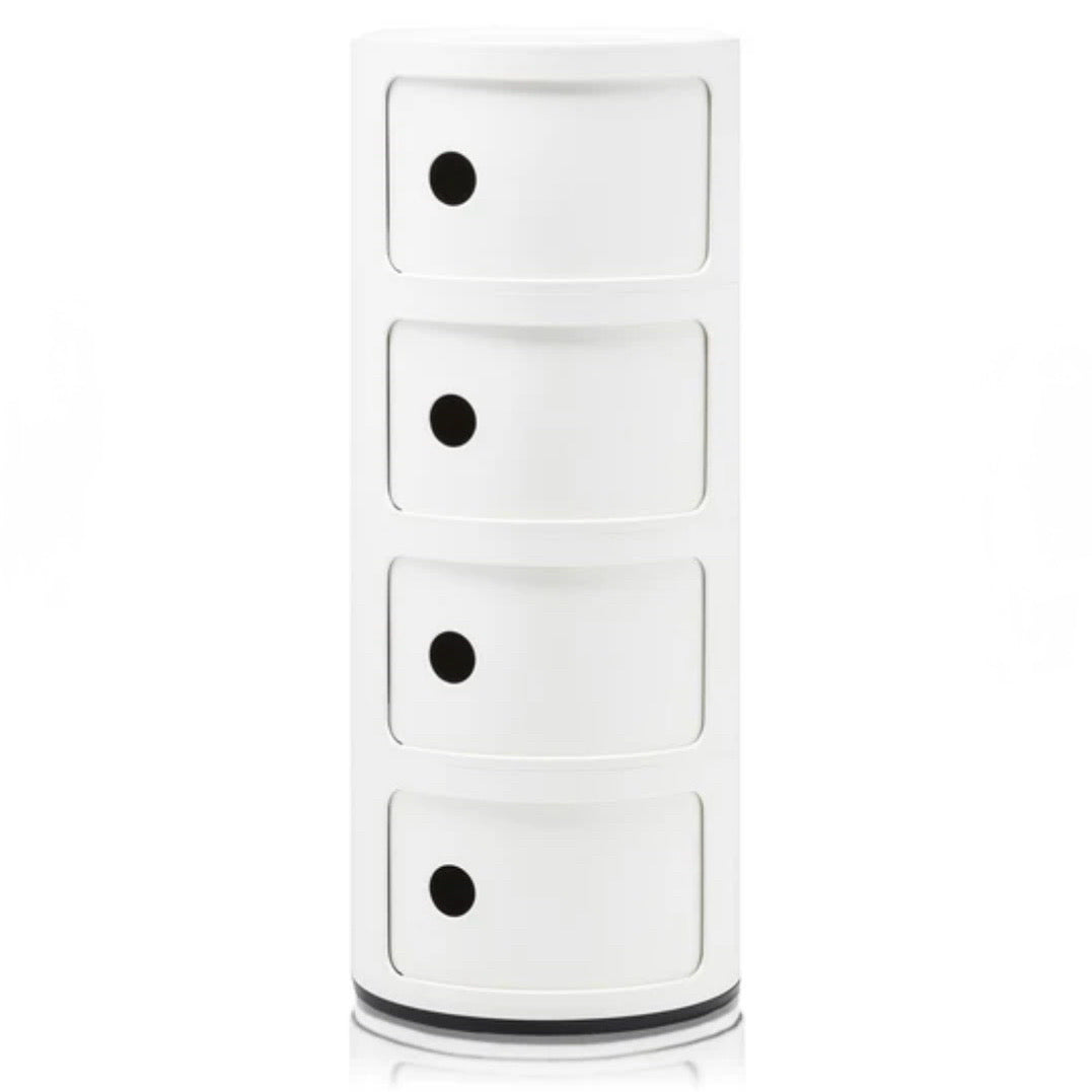 Componibili Round Storage, White Glossy