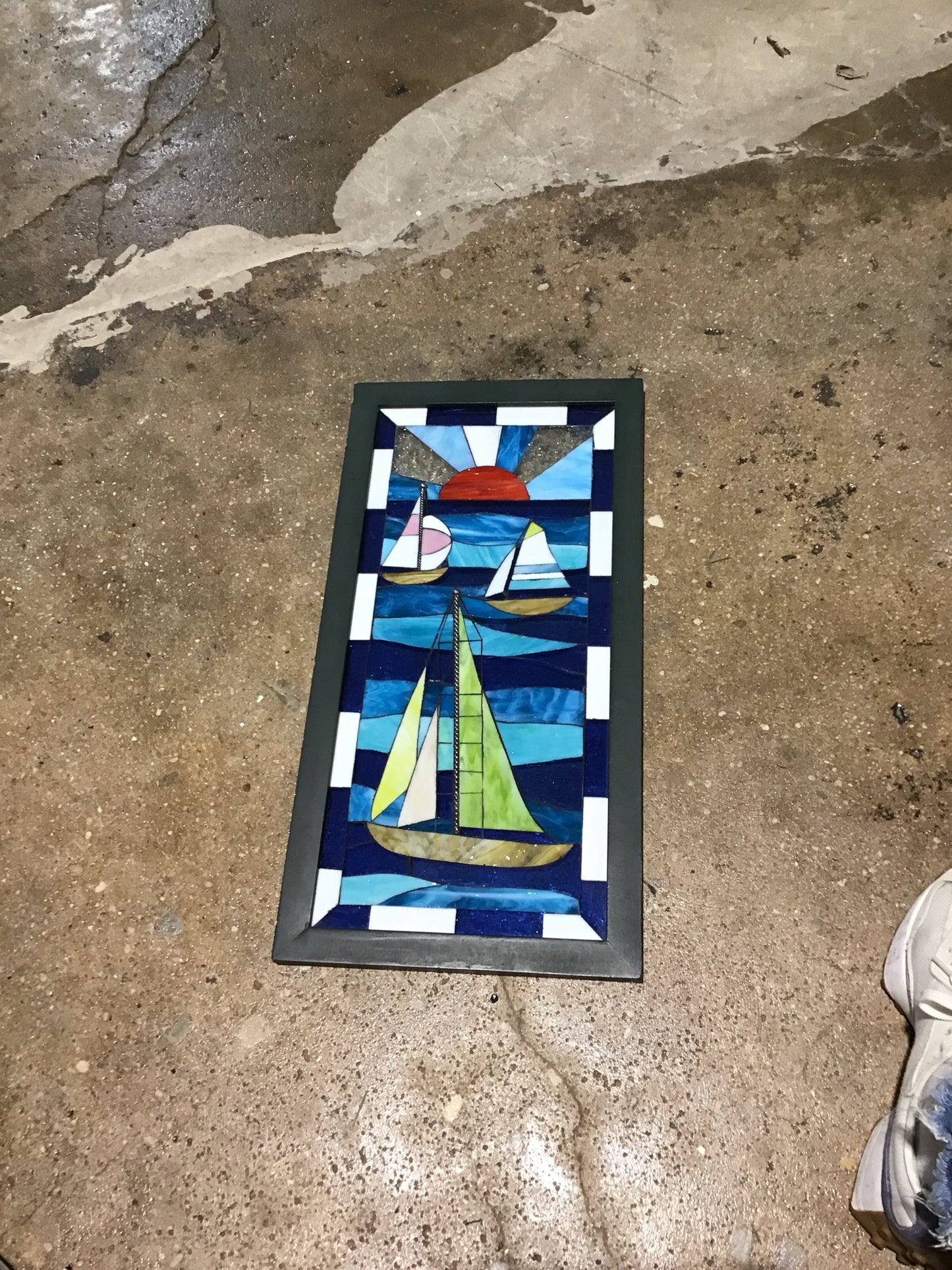 Stained Glass Window Panel 10.5" W x 21"H x .5" D