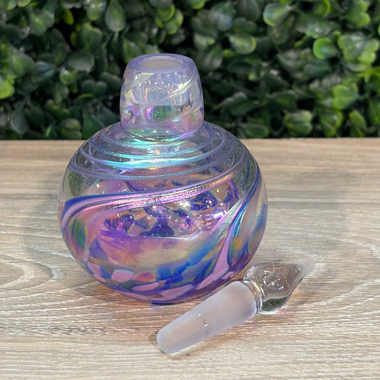 Rosetree Glass Studio Handblown Perfume Bottle, 4"H x 2.5"D