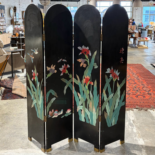 2 Sided Asian Lacquer Screen, 64"W x 72"H x .75"D