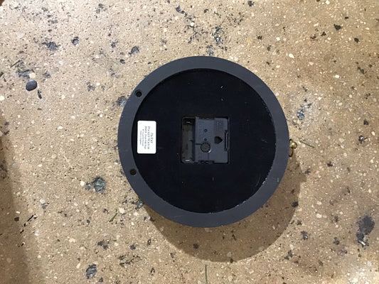 Faux French Charles X Tole Clock- Oak Leaves 7.5" Dia.