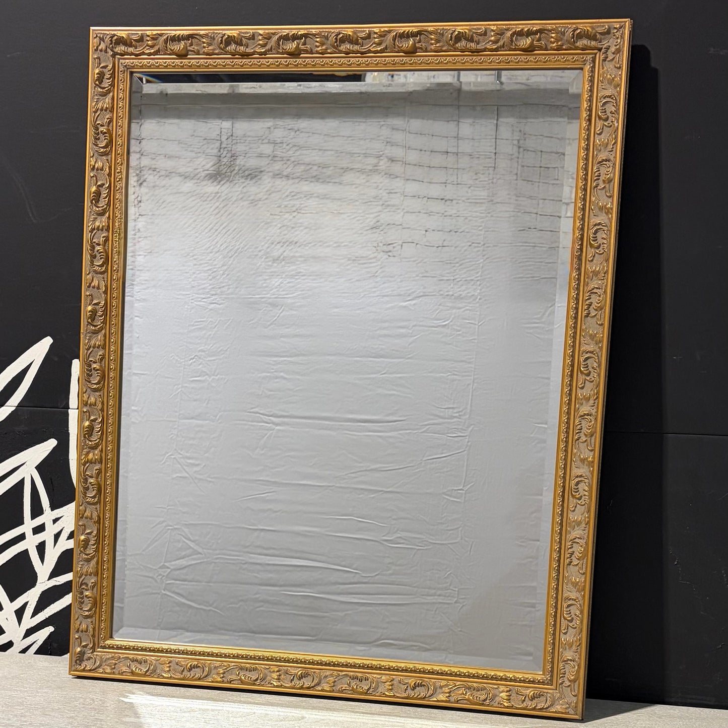 Gilded Wall Mirror, 25.5"W x 31.5"H x 1"D