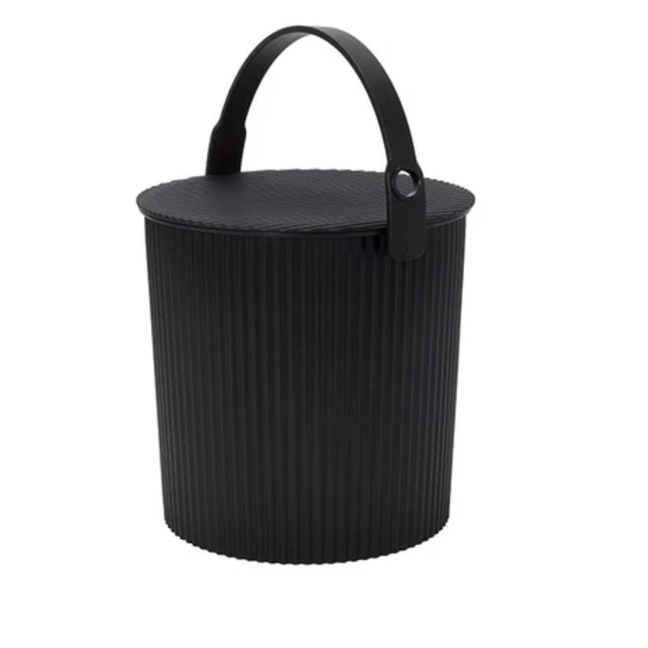 Chilewich Hachiman Bucket, Black, 11.1" Dia x 10.4"H