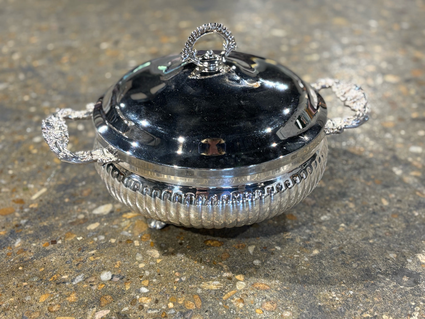 Sheridan Silverplated Covered Serving Dish 13" W x 8" H x 9" D